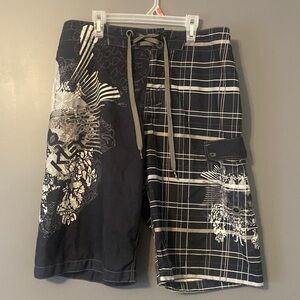 Oakley Men's Black White Board Shorts 32 Surf Swimwear Beachwear
